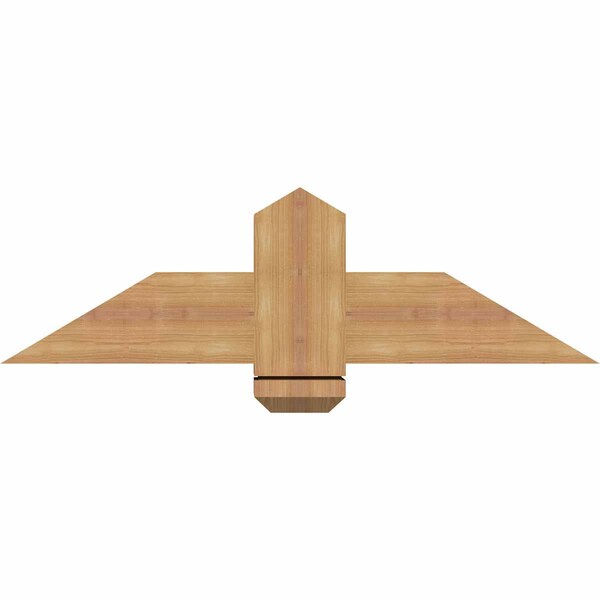 Ekena Millwork Eugene Smooth Timber Gable Bracket, Western Red Cedar, 36"W x 10"H x 5 1/2"D x 5 1/2"F, 7/12 Pitch GBW036X10X0606EUG00SWR - main
